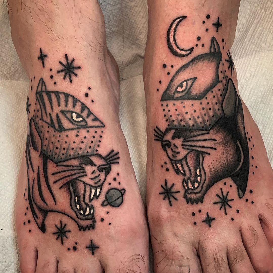 Send me a Letter traditional tattoo on feet - Best Tattoo Ideas Gallery