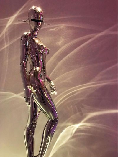 Hajime Sorayama statue that I fell in love with at the Tropenmuseum - Tattooed Travels: Amsterdam, Netherlands #tattooedtravels #travel #Amsterdam #Netherlands