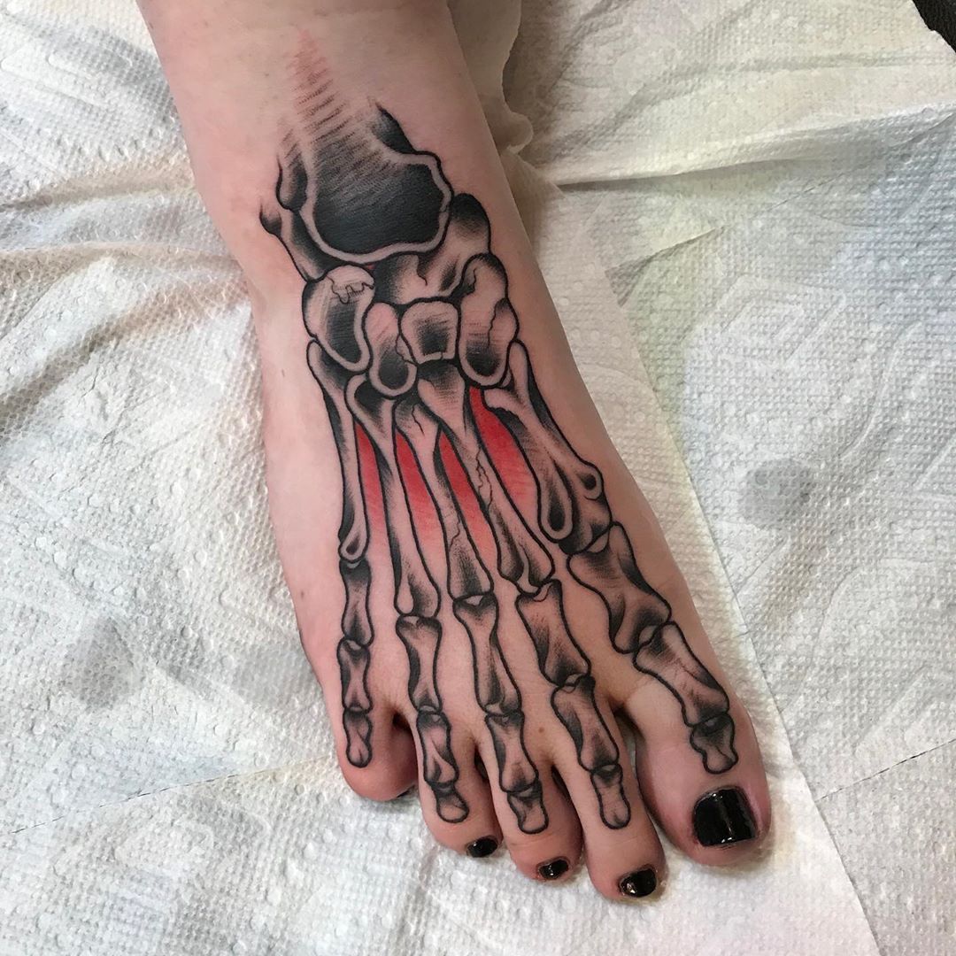 skeleton tattoo on footTikTok Search