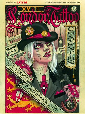London Tattoo Convention 2019 poster by Chris Conn #ChrisConn #LondonTattooConvention #LondonTattooConvention2019 #London #tattooconvention