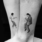 Pulp Fiction tattoos by DaveQTattoos #daveqtattoos #bestfriendtattoos #friendshiptattoos #friendtattoos #bfftattoo #matchingfriendtattoos #pulpfiction #movietattoos #filmtattoo