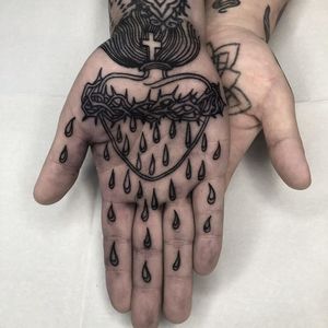 Tattoo by Tine Defiore #blackwork #blacktattooing #blacktattooart #hand