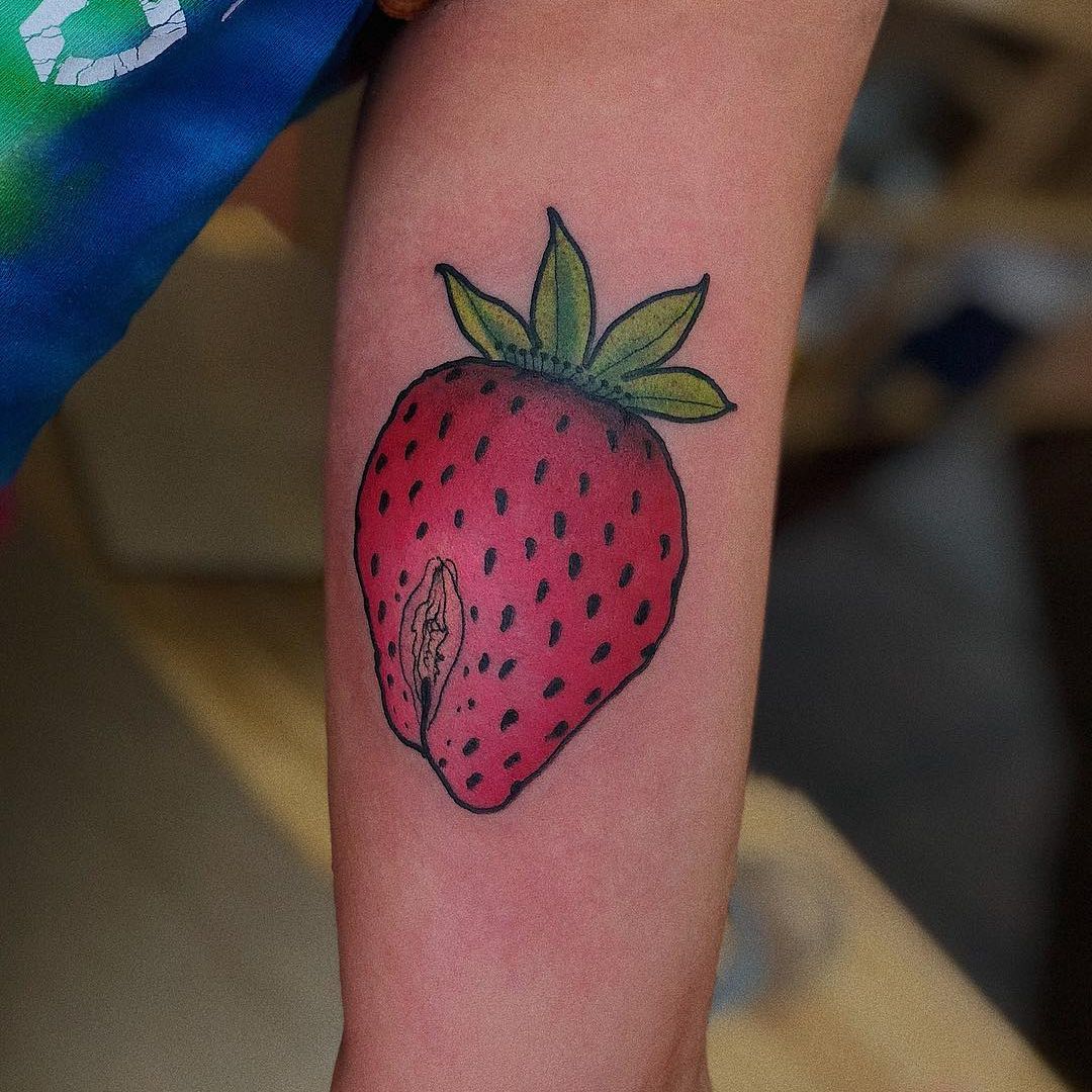 Strawberries by Mina Kate at Pride N Envy Tattoos in Orlando FL  rtattoos
