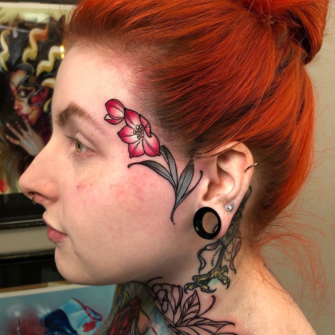 Face TattooFlowers and Heart by iz4nidomp4in on DeviantArt