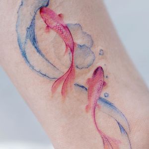 #watercolortattoo #watercolor #fineart #painting #color #fish #water