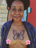 Tattoo by Jaylind Hamilton #JaylindHamilton #jaybaby #illustrative #qpocttt #butterfly #wings #chesttattoo #chestpiece