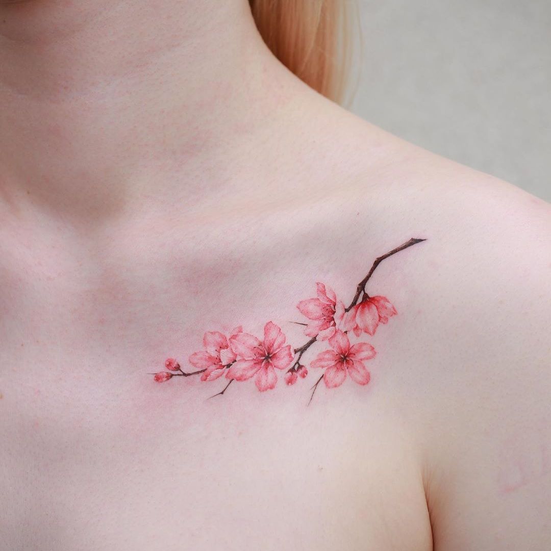 Top 110 Best Cherry Blossom Tattoo Ideas For Women  Beautiful Body Art