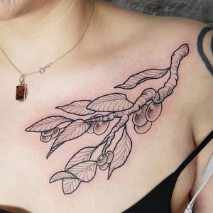 Olive branch tattoo by Kat Gomboc - Tapestry Collective - Toronto Tattoo Studio - tattoo flash fundraiser for rape crisis centre - #TapestryCollective #Toronto #tattooflash #tattooflashevent #tattooevent #fundraiser #KatGomboc