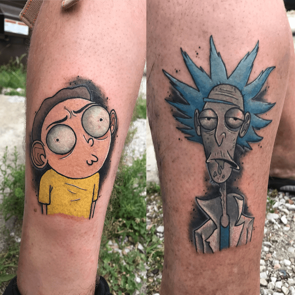 guy and girl best friend matching tattoos