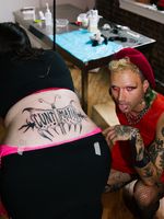Trash Baby at Office X Tattoodo #TrashBaby #OfficeMagazine #Tattoodo #tattooflash #tattooevent #tattooartist