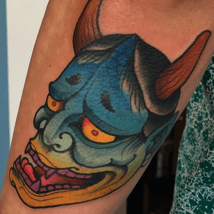 blue hannya mask