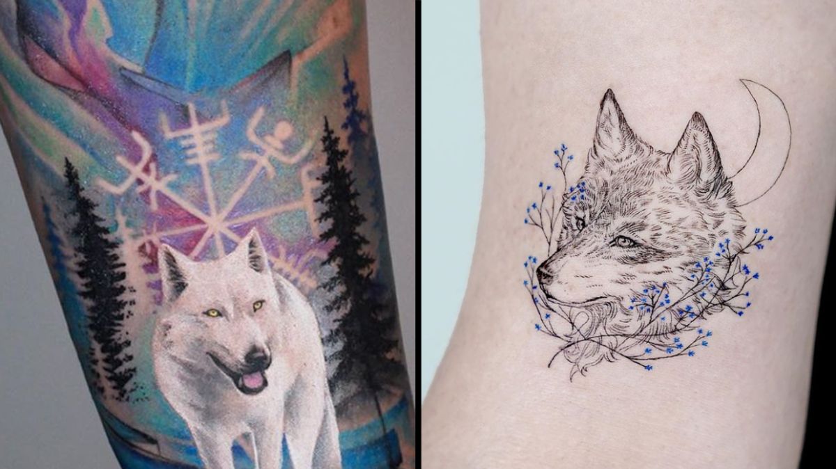 small wolf tattoo wrist
