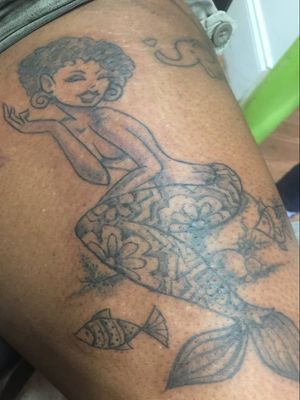 Mermaid tattoo by Jacci Gresham #JacciGresham #aartaccenttattoosandpiercing