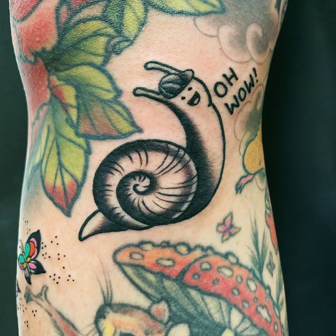 Tattoo uploaded by Southgate SG Tattoo & Piercing Studio • • Gary the Snail  • cartoon band by our resident @roudolf.dimov.art 🐌 For bookings and info:  •🌐 https://southgatetattoo.co.uk/booking/ •📧 info@southgatetattoo.co.uk  •📱07456415895(WhatsApp only)