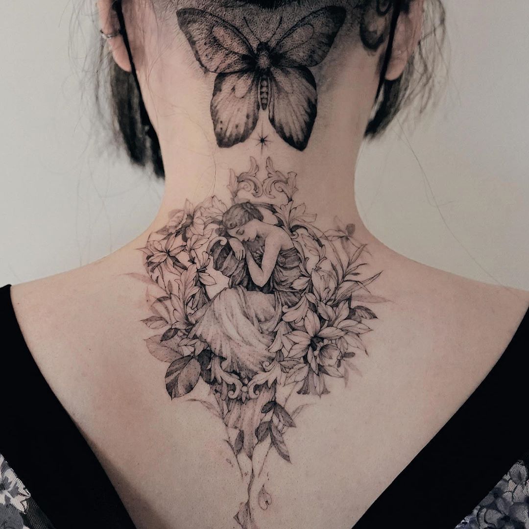 butterfly attached to angel wing tattooTikTok Search