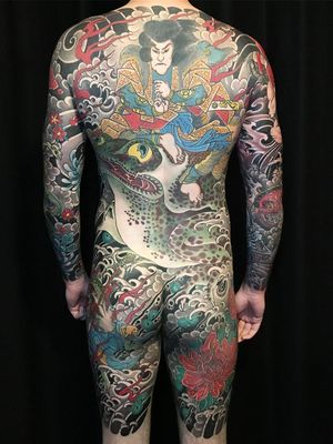 Japanese bodysuit tattoo by Easy Sacha of Mystery Tattoo Club #Mysterytattooclub #easysacha #paris #france #paristattoo #paristattooartist #paristattooshop