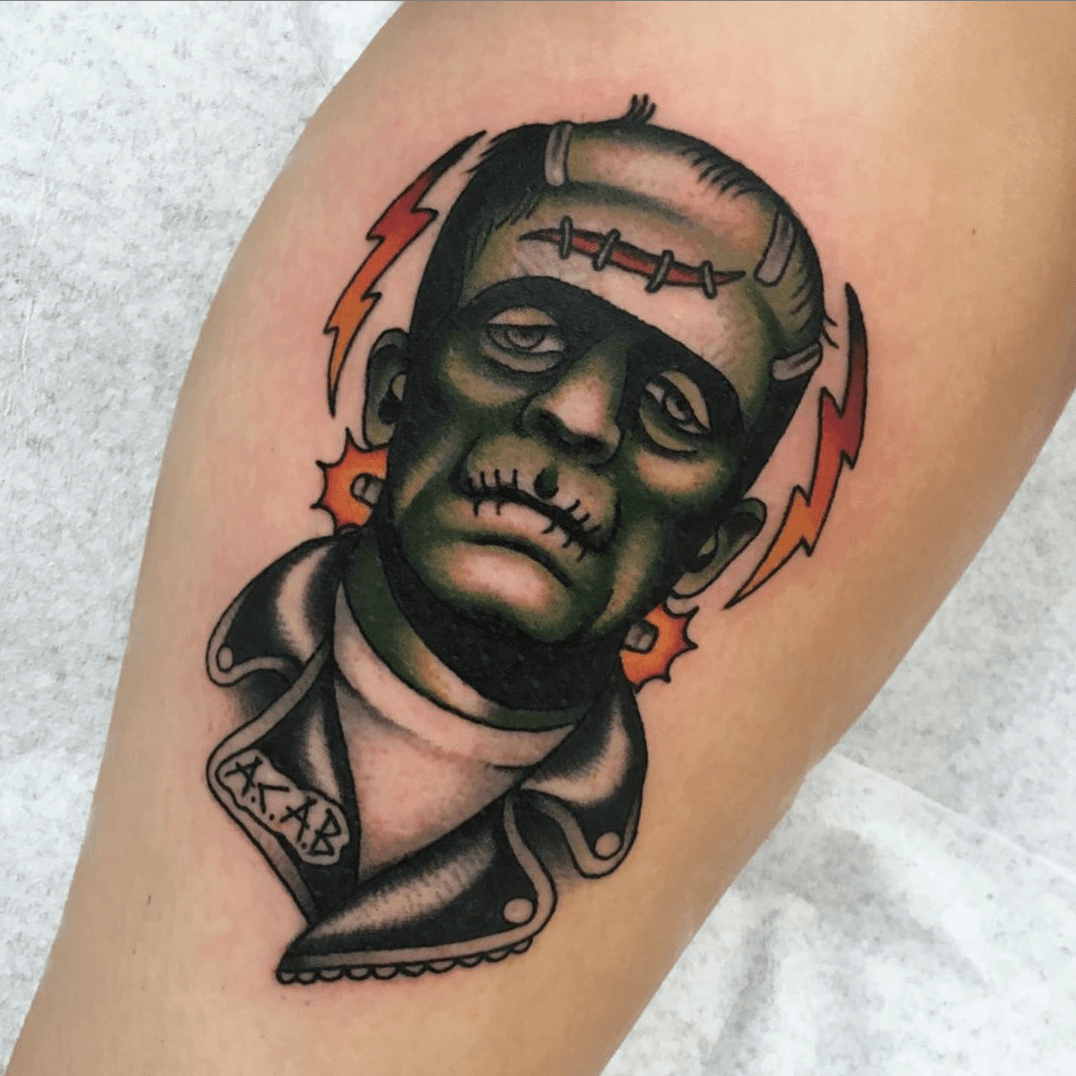 Frankenstein Neo Traditional Realistic Portrait Tattoo  Flickr