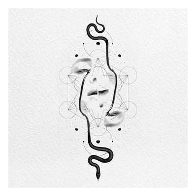 Illustrative tattoo flash by Peter Laeviv #PeterLaeviv #realism #illustrative #linework #intricate #detailed #fineline #abstract #snake #portrait #sacredgeometry #treeoflife