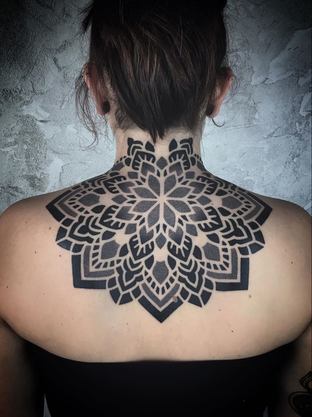 70Six TattooBarber Collective  Sick neck mandala done by Kyle today He  has a opening tomorrow msg or pop in  Facebook