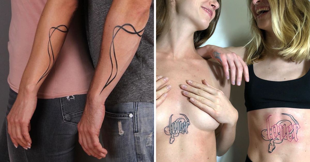Unisex Couple tattoo Designs Bob Tattoo Studio