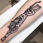 Blackwork tattoo by Monki Diamond #MonkiDiamond #blackwork #illustrative #jaguar #cheetah #cat #junglecat