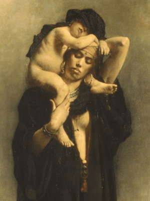 Femme Féllah et Son Enfant painting by Leon Bonnat 1869-70 #copt #copticchristiancross #christian #christiancross #copticcross 
