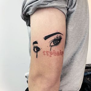 Crying eyes tattoo by Ellepleure #Ellepleure #paris #france #paristattoo #paristattooartist #paristattooshop