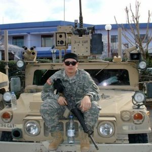 Jeremy in Iraq #WarPaint #VeteranTattoos
