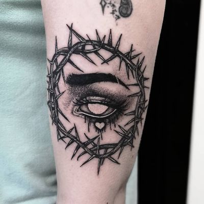 crown of thorns tattoo design