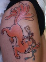 Kitsune tattoo by Ross Turpin of Star Crossed Tattoo #RossTurpin #StarCrossedTattoo #HongKongtattooshop #HongKong 