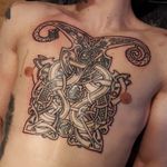 Viking tattoo by unknown artist - please get in contact for credit #vikingtattoo #viking #norse #norsemythology #norsesymbols #symbols
