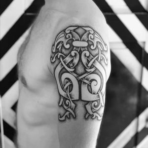 Viking tattoo by Patricia Campos #PatriciaCampos #vikingtattoo #viking #norse #norsemythology #norsesymbols #symbols