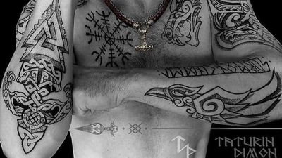 Viking tattoos by dimontaturin #dimontaturin #vikingtattoo #viking #norse #norsemythology #norsesymbols #symbols