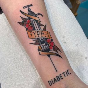 Diabetic tattoo done at Chalice Tattoo Studio #diabetictattoo #diabetictattoos #diabetic #medicaltattoo