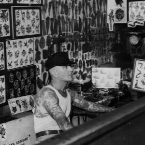 Cap Coleman in his tattoo studio #CapColeman #AugustBernardColeman