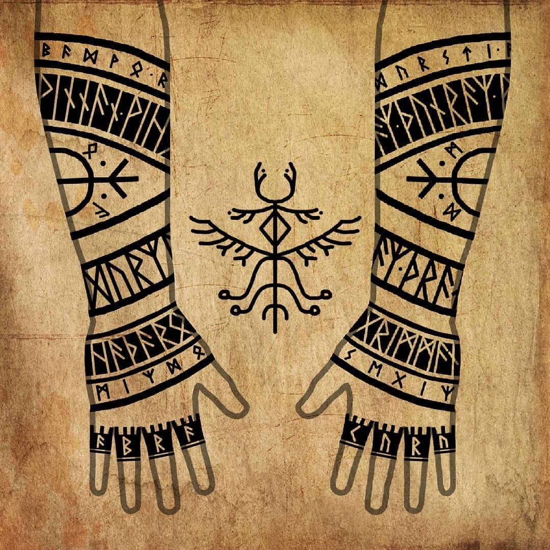 Tattoo uploaded by Wonderland Valkyrie • Viking symbology artwork by  Harbardart #Hardbardart #vikingtattoo #viking #norse #norsemythology  #norsesymbols #symbols • Tattoodo