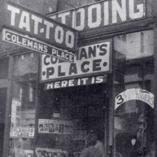 Cap Coleman's tattoo shop signage #CapColeman #AugustBernardColeman