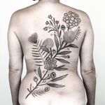 Plant tattoo by Daniel the Gardener #DanieltheGardener #illustrative #linework #florals #flowers #leaves #plants #nature #botanicalillustration