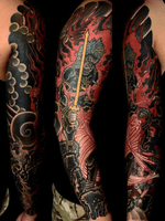 Fire tattoos by Shane Tan #ShaneTan #firetattoos #firetattoo #fire #flames