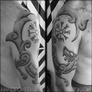 Viking tattoo by Patricia Campos #PatriciaCampos #vikingtattoo #viking #norse #norsemythology #norsesymbols #symbols