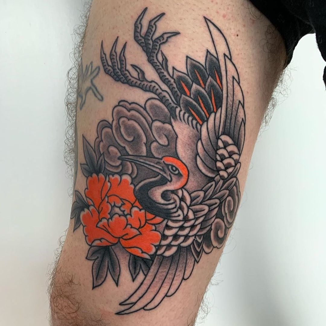 Japanese peacock tattoo.Asian Phoenix fire bird tattoo design.Colorful  Phoenix fire bird colouring book illustration.Hand drawn Japanese tattoo  style. Stock Vector | Adobe Stock