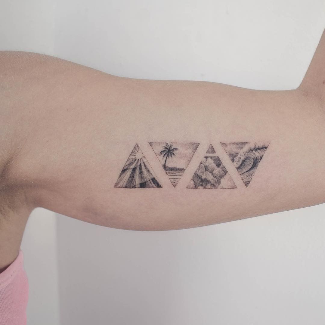 Triangle tattoo leo fire watercolor tattoo change  Tatuaje de fuego  Tatuaje de triangulo Tatuajes de llamas