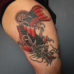 Koi dragon tattoo by Daniel Garcia #DanielGarcia #dragontattoos #dragontattoo #dragon #mythicalcreature #myth #legend #magic #fable #koidragontattoo #koidragon