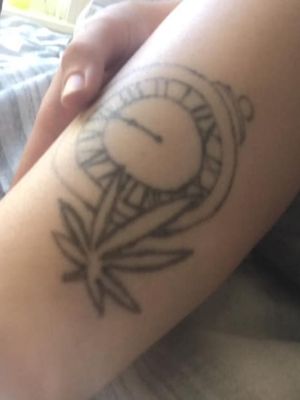Homemade tattoo #tattooregret #potleaftattoo #420tattoo #regrettattoo 