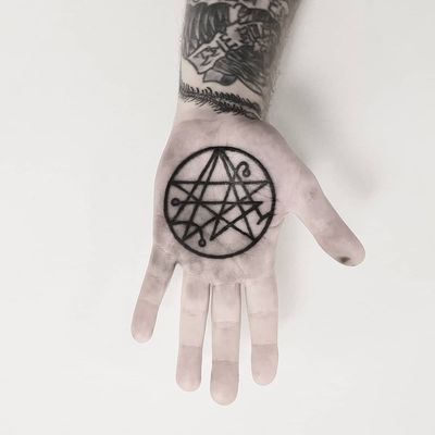 Sigil Tattoo by Josef Batar #JosefBatar #Esoteric #Esoterictattoo #Esoterictattoos #sigil #occult #darkart