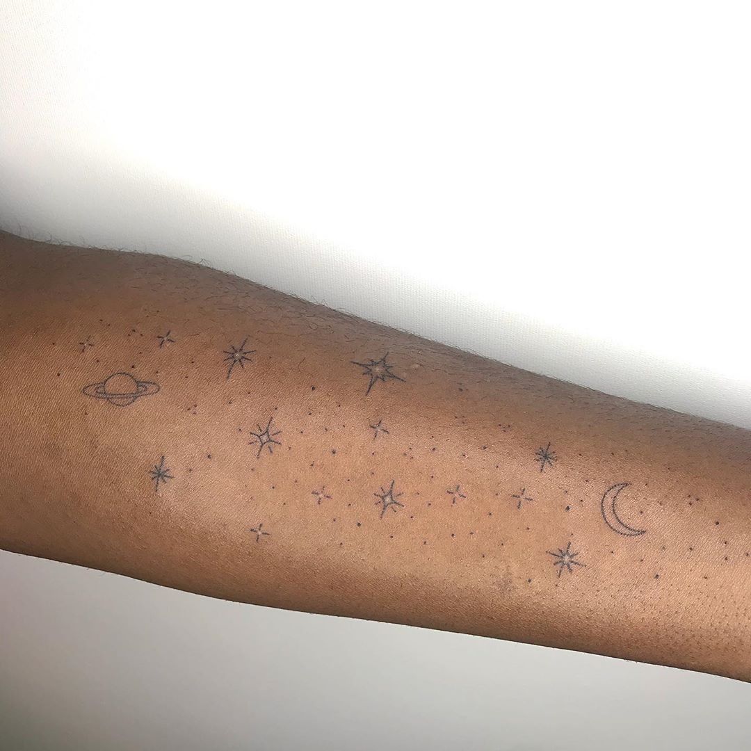 Small Black Star Temporary Tattoo Set of 3  Small Tattoos