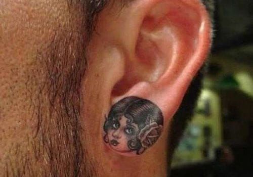 60 Pretty Designs of Ear Tattoos 2022  Tattoos Behind ear tattoo Tiny  flower tattoos