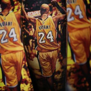 Kobe Bryant tattoo by olegtattoo #olegtattoo #kobebryanttattoo #kobebryant #Lakers #24 #basketball #sports #memorialtattoo