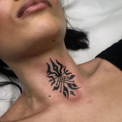 Neck tattoo by Jondix #Jondix #Esoteric #Esoterictattoo #Esoterictattoos #sigil #occult #darkart