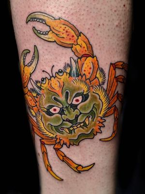 Heikigani tattoo aka Japanese crab tattoo by Henning Jorgensen #HenningJorgensen #Henning #Heikegani #crab #crabtattoo #japanesetattoos #japanese #irezumi #japanesemythology #mythology 